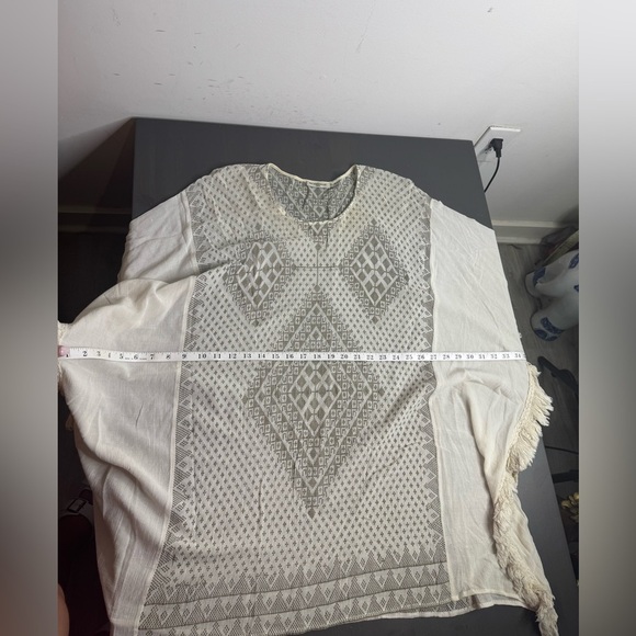 Mes Demoiselles Cotton Open Knit Crochet Tunic Coverup Top O/S - Picture 5 of 8